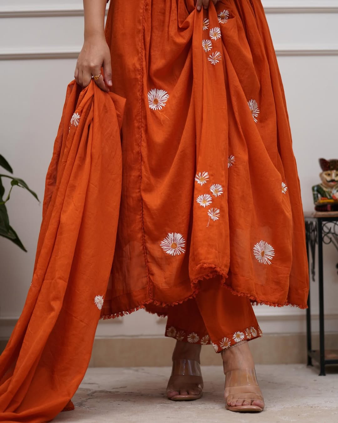 Designer Anarkali Kurti pant  duppta set