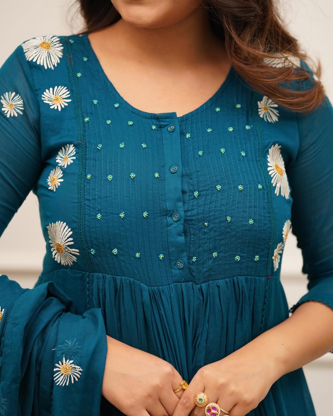 Designer Anarkali Kurti pant  duppta set