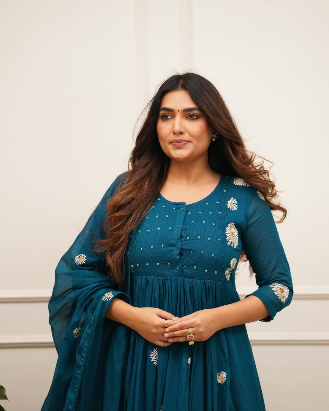 Designer Anarkali Kurti pant  duppta set