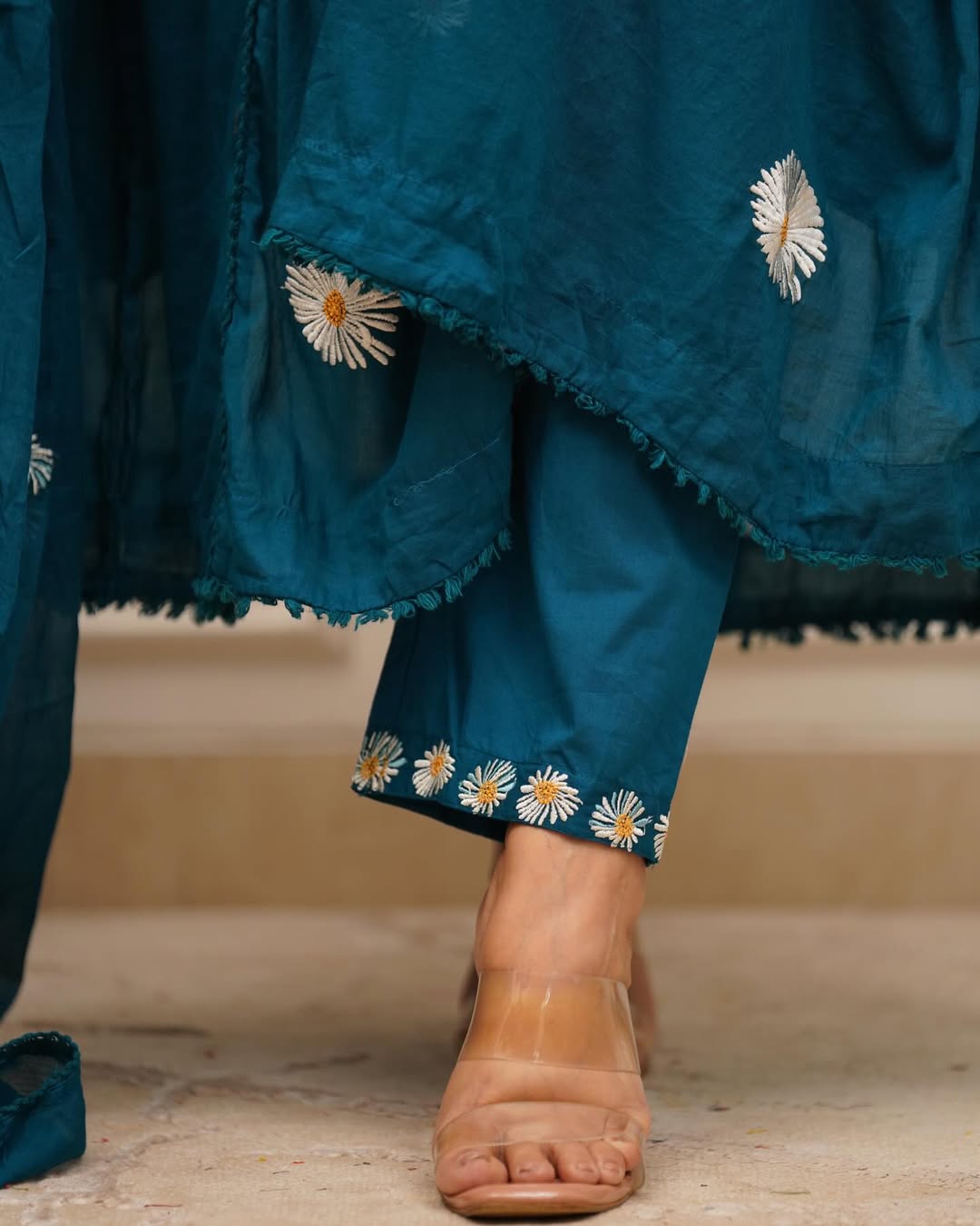 Designer Anarkali Kurti pant  duppta set